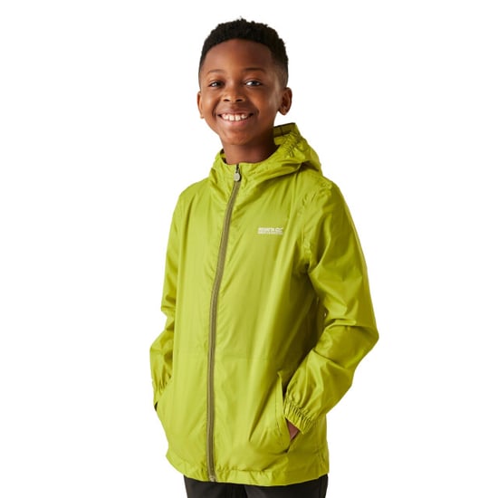 Regatta Great Outdoors Childrens/Kids Pack It Jacket III Waterproof Packaway Black (Grenoble Green) - Image 4