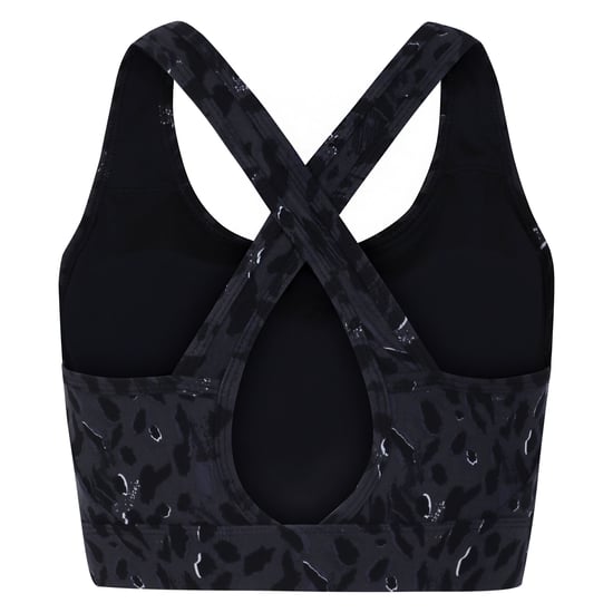 Dare 2B Womens/Ladies Swift II Animal Print Sports Bra (Black) - Image 2