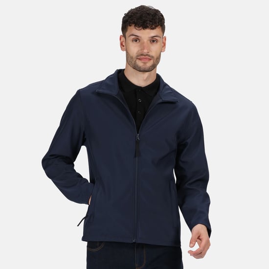 Regatta Classic Mens Water Repellent Softshell Jacket (Navy) - Image 2