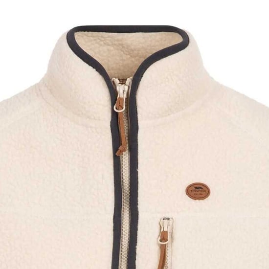 Trespass Womens/Ladies Quake Leather Trim Fleece Jacket (Ghost) - Image 3