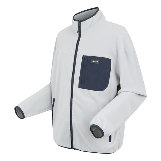 Regatta Mens Frankie Full Zip Fleece Jacket (Silver Grey/Navy) - Image 3