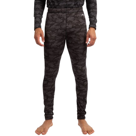 Trespass Mens Derren Camo Base Layer Bottoms (Dark Grey) - Image 1