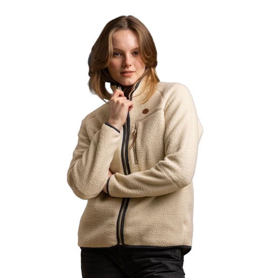 Trespass Womens/Ladies Quake Leather Trim Fleece Jacket (Ghost) - Image 4