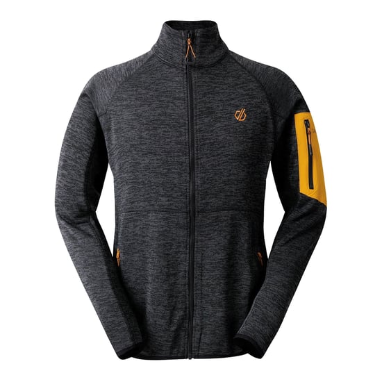 Dare 2B Mens Torrek Fleece Top (Black/Desert Sun) - Image 1