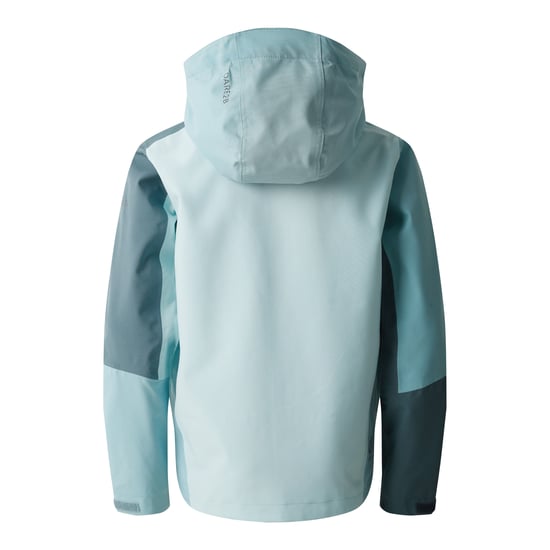 Dare 2B Childrens/Kids Explore II Waterproof Jacket (Element Grey/Aquifer) - Image 2