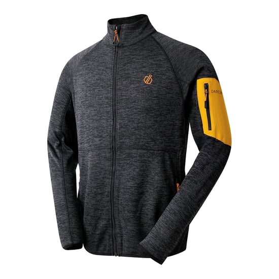 Dare 2B Mens Torrek Fleece Top (Black/Desert Sun) - Image 3