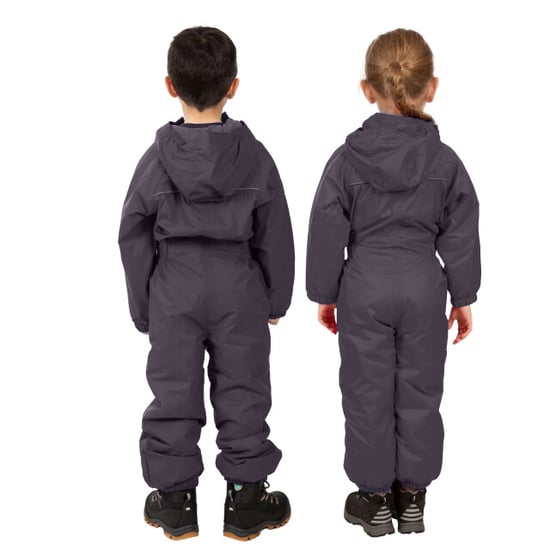 Trespass Kids Unisex Dripdrop Padded Waterproof Rain Suit (Dark Grey) - Image 3