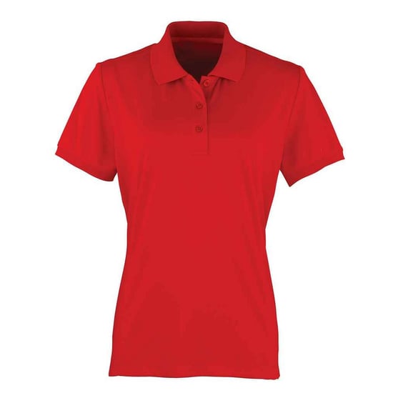 Premier Womens/Ladies Coolchecker Polo Shirt (Red) - Image 1