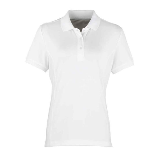 Premier Womens/Ladies Coolchecker Polo Shirt (White) - Image 1