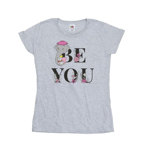 Disney Womens/Ladies Dumbo Be You Cotton T-Shirt (Sports Grey) - Image 1