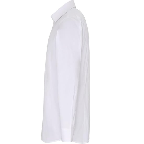Premier Mens Stretch Fit Poplin Long Sleeve Shirt (White) - Image 3