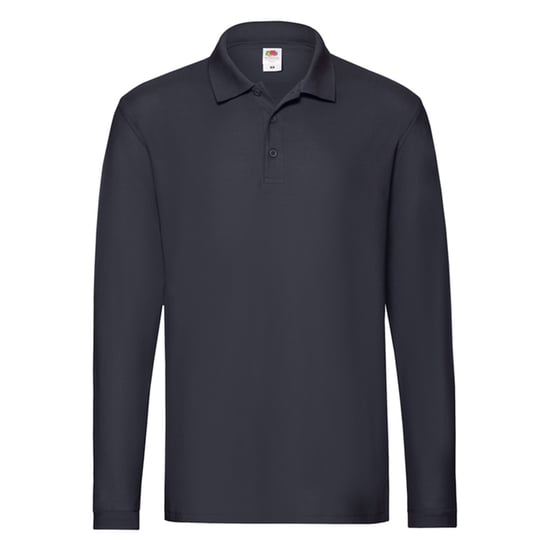 Fruit of the Loom Mens Premium Long-Sleeved Polo Shirt (Deep Navy) - Image 1