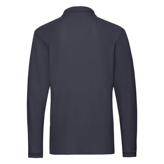 Fruit of the Loom Mens Premium Long-Sleeved Polo Shirt (Deep Navy) - Image 2