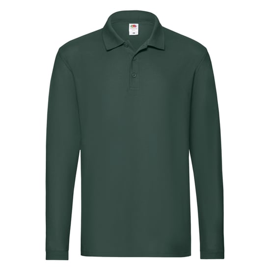 Fruit of the Loom Mens Premium Long-Sleeved Polo Shirt (Forest Green) - Image 1
