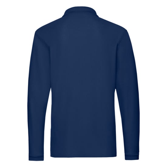 Fruit of the Loom Mens Premium Long-Sleeved Polo Shirt (Navy) - Image 3