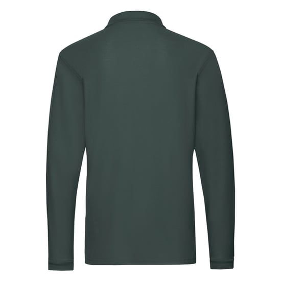 Fruit of the Loom Mens Premium Long-Sleeved Polo Shirt (Forest Green) - Image 2