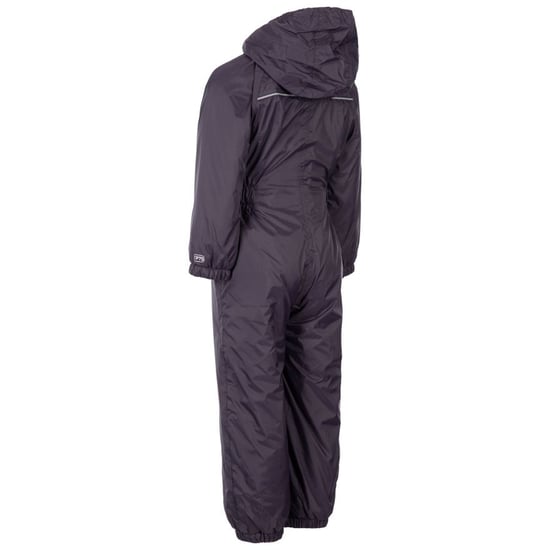 Trespass Childrens/Kids Button Rain Suit (Dark Grey) - Image 2