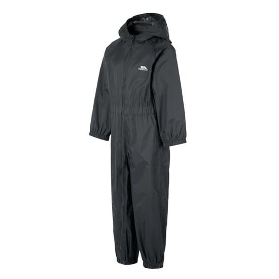 Trespass Childrens/Kids Button Rain Suit (Dark Grey) - Image 3