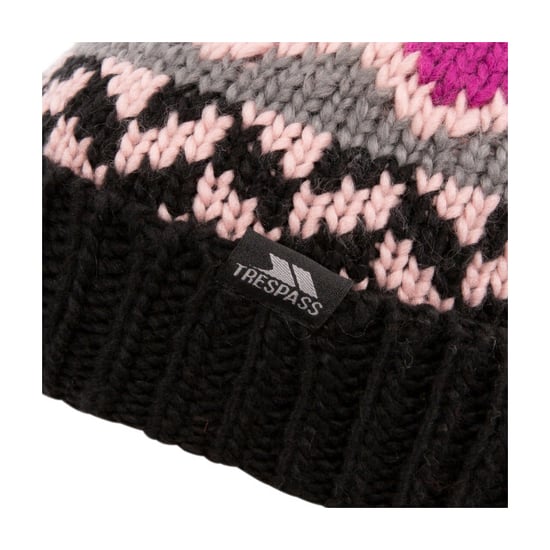 Trespass Childrens/Kids Twiglet Chunky Knit Fleece Lined Hat (Purple Orchid) - Image 2