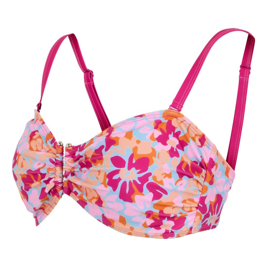 Regatta Womens/Ladies Aceana III Summer Floral Bikini Top (Pink/Blue/Orange) - Image 3