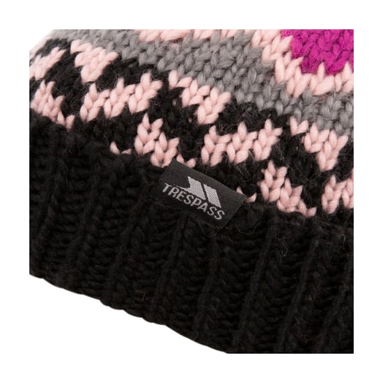 Trespass Childrens/Kids Twiglet Chunky Knit Fleece Lined Hat (Purple Orchid) - Image 5