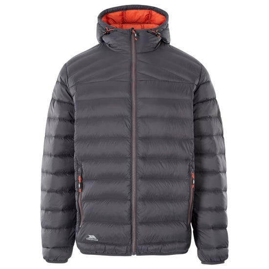 Trespass Mens Whitman II Down Jacket (Dark Grey/Burnt Orange) - Image 1
