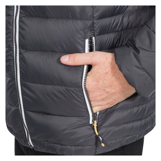 Trespass Mens Whitman II Down Jacket (Dark Grey/Burnt Orange) - Image 2