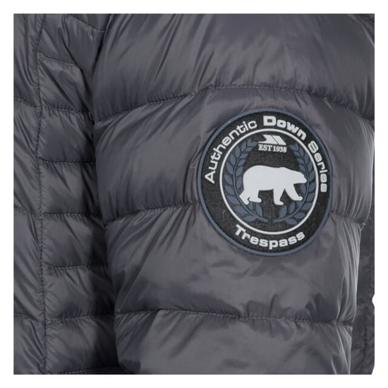 Trespass Mens Whitman II Down Jacket (Dark Grey/Burnt Orange) - Image 3