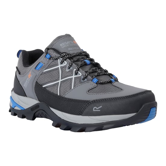 Regatta Mens Samaris III Low Walking Shoes (Dark Steel/Oxford Blue) - Image 3