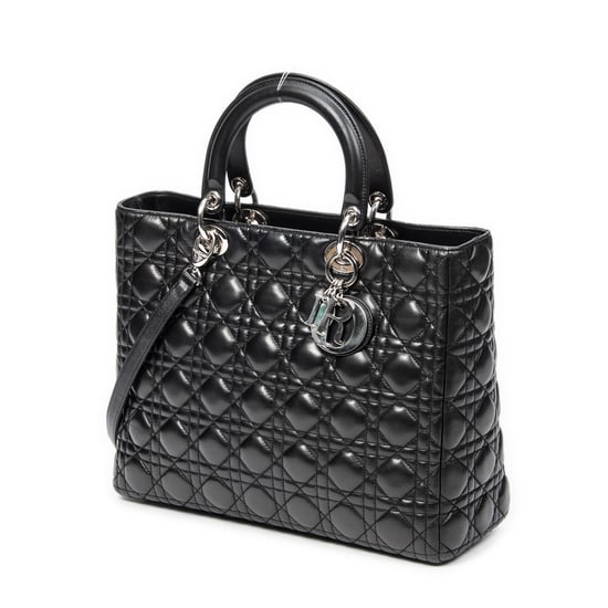 Dior Large Lady Dior Zip en Black Cuero de ternero - Image 2