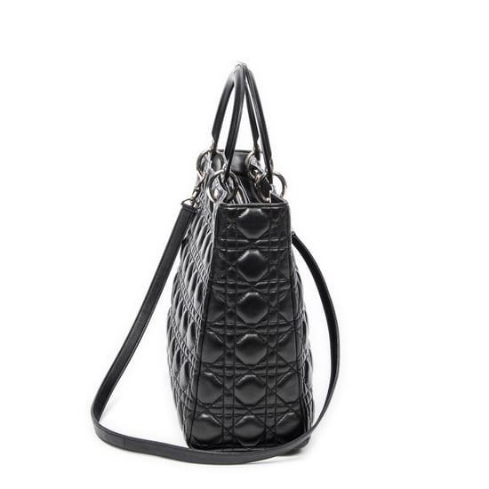 Dior Large Lady Dior Zip en Black Cuero de ternero - Image 4