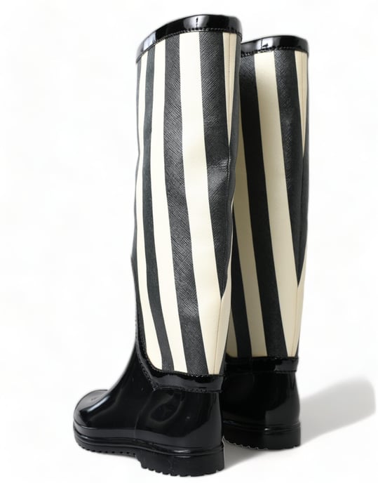 Botas de lluvia rayadas estilo alto - Image 3