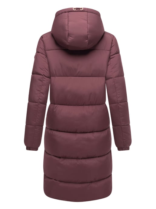 Abrigo largo acolchado Marikoo para mujer con capucha – Nomadiaa - Image 4