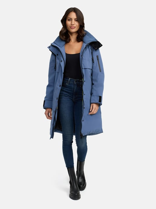 Abrigo de invierno Marikoo con capucha y cordón en la cintura – Anoukaa - Image 5