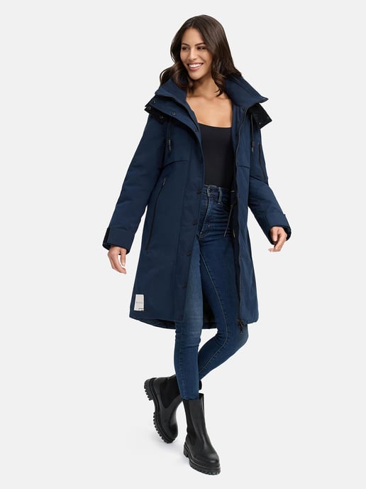 Abrigo de invierno Marikoo con capucha y cordón en la cintura – Anoukaa - Image 5