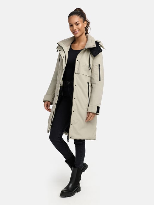 Abrigo de invierno Marikoo con capucha y cordón en la cintura – Anoukaa - Image 5