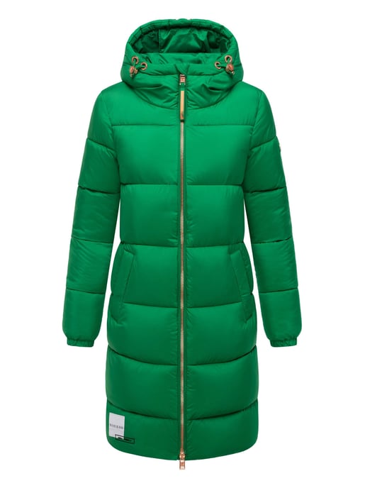 Abrigo largo acolchado Marikoo para mujer con capucha – Nomadiaa - Image 2