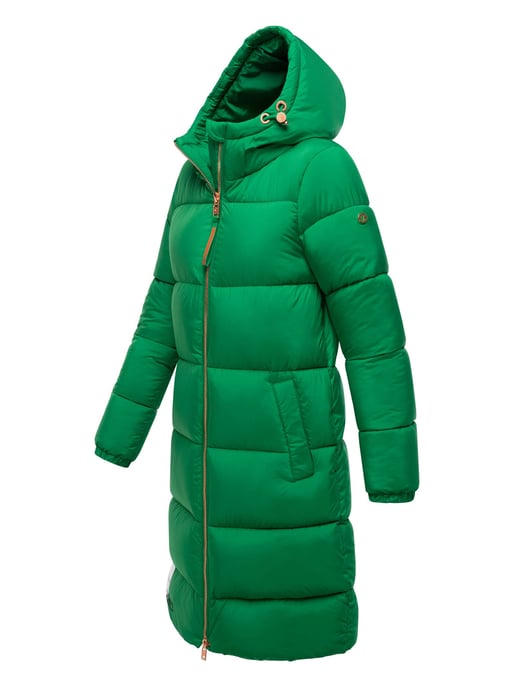 Abrigo largo acolchado Marikoo para mujer con capucha – Nomadiaa - Image 3