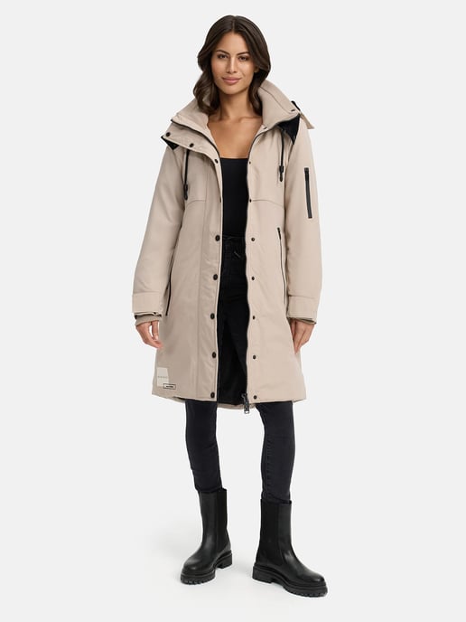 Abrigo de invierno Marikoo con capucha y cordón en la cintura – Anoukaa - Image 5