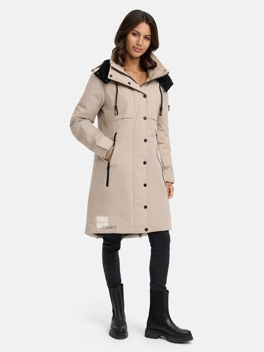 Abrigo de invierno Marikoo con capucha y cordón en la cintura – Anoukaa - Image 6