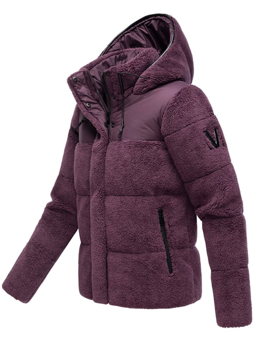 Chaqueta teddy tipo puffer Marikoo para mujer con capucha – Kaguraa - Image 2