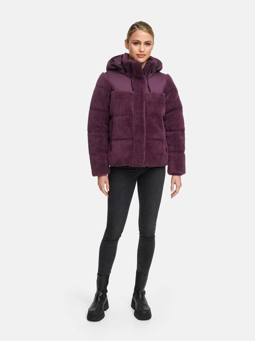 Chaqueta teddy tipo puffer Marikoo para mujer con capucha – Kaguraa - Image 6