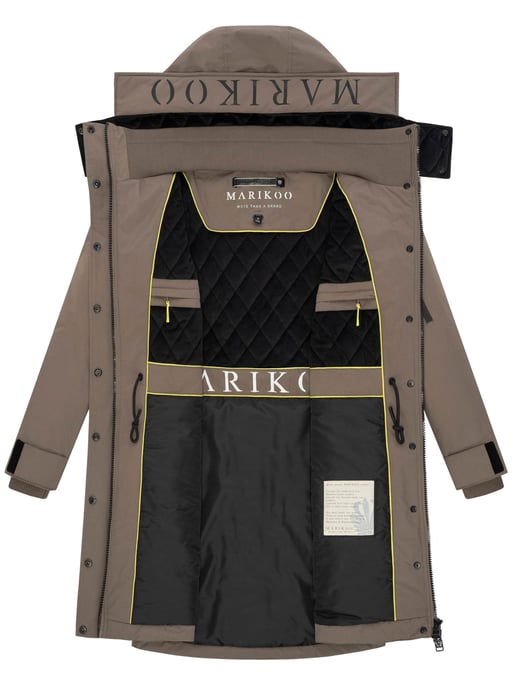 Abrigo de invierno Marikoo con capucha y cordón en la cintura – Anoukaa - Image 4