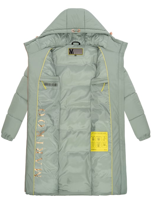 Abrigo largo acolchado Marikoo para mujer con capucha – Nomadiaa - Image 5