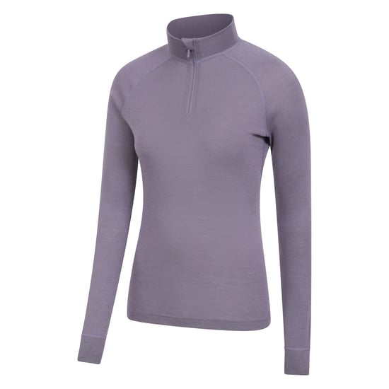 Mountain Warehouse Womens/Ladies Merino Wool Zip Neck Thermal Top (Dusky Purple) - Image 4