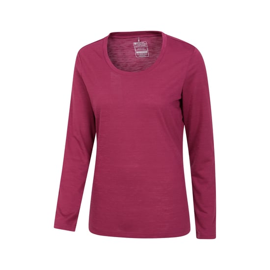 Mountain Warehouse Womens/Ladies Agra Slub Long-Sleeved Top (Berry) - Image 3