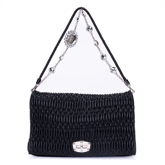 Miu Miu Crystal Cloque en Black Cuero de ternero - Image 1