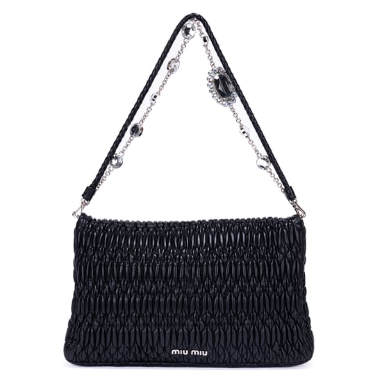 Miu Miu Crystal Cloque en Black Cuero de ternero - Image 5