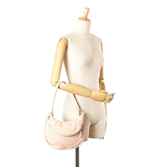 Bolso de Hombro de Cuero Tejido en Bucle - Image 2