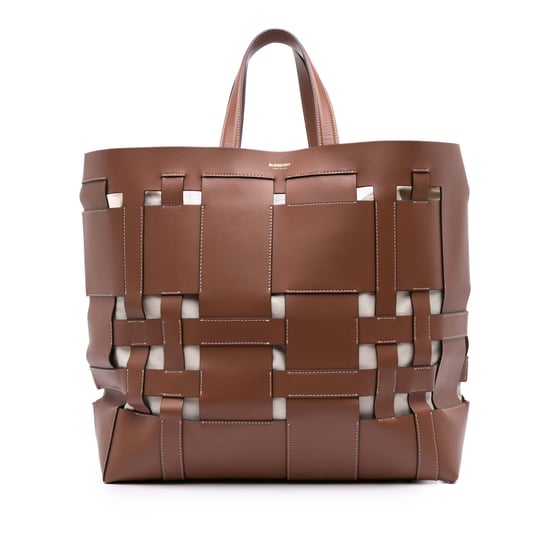 Bolso Tote de Cuero Tejido - Image 2